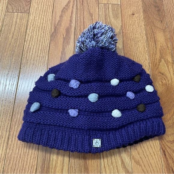 Smartwool Accessories - Smartwool Purple Polka Dot Pom Pom Beanie